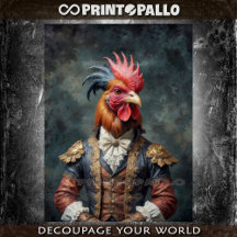 Un coq victorien noble avec une robe élégante