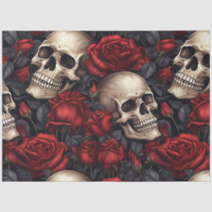 Papier Mousseline Un crâne et une série Rose 10