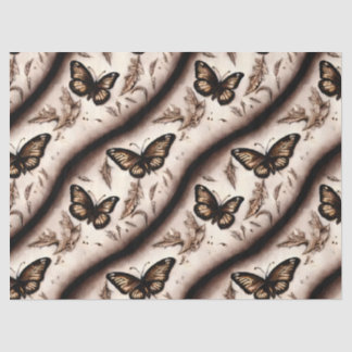 Papier Mousseline Un design de papillon sépia