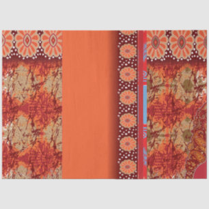 Papier Mousseline un design d'un motif rouge et or