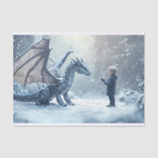 Papier Mousseline Un garçon rencontre Dragon
