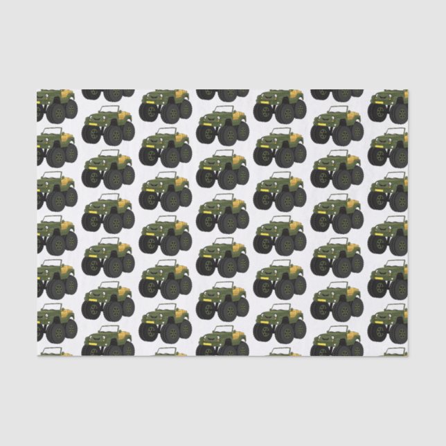 Papier Mousseline Un Green Monster truck (Recto)