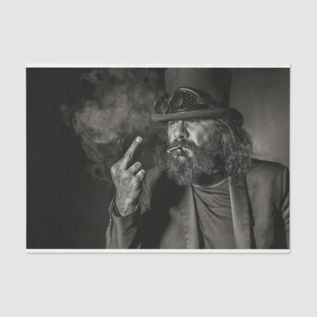 Papier Mousseline Un homme avec la barbe (Recto)