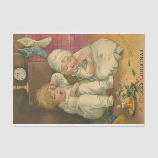 Papier Mousseline Un joyeux Noël par Ellen Clapsaddle (Recto)