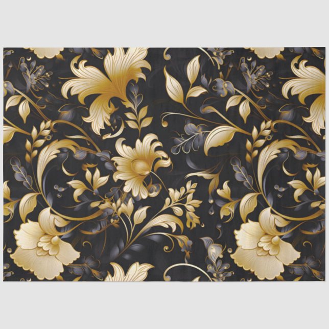 Papier Mousseline Un Mariage Floral Series Design 4 (Recto)