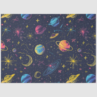 Papier Mousseline Un Neon Cosmos Series Design 2