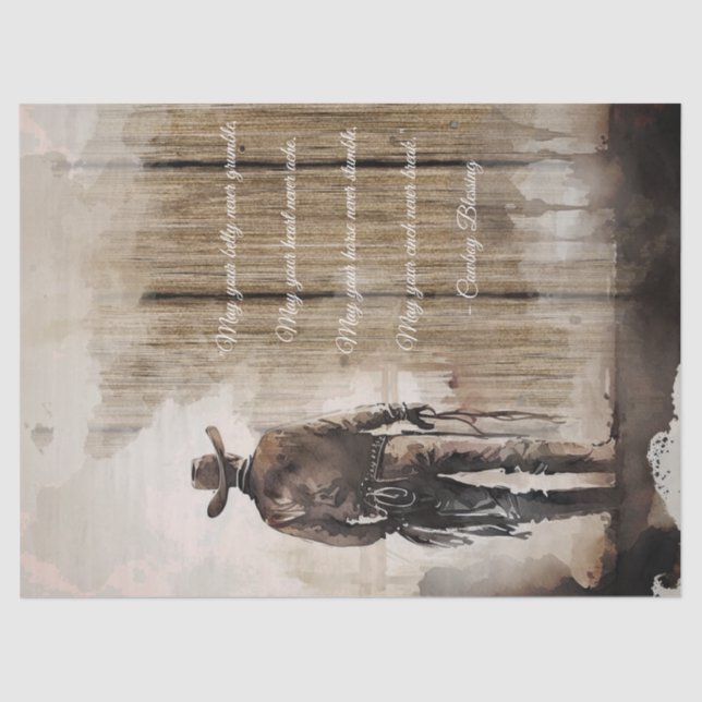 Papier Mousseline Un Occidental qui bénit les cowboys (Recto)