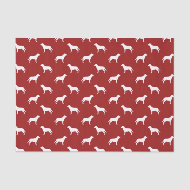 Papier Mousseline Un plus grand rouge suisse de motif de silhouettes (Recto)