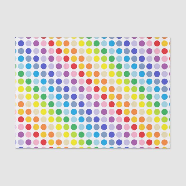Papier Mousseline Un plus large pois d'arc-en-ciel de spectre (Recto)