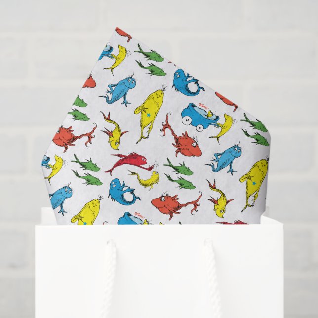Papier Mousseline Un poisson deux poissons - premier anniversaire (Sac cadeau)