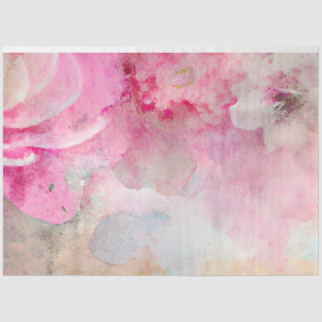 Papier Mousseline Un Shabby Chic Floral Ephemera Design Series 8 (Recto)