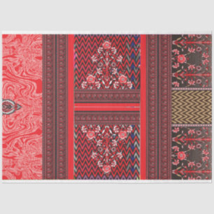 Papier Mousseline un tableau rouge et noir au coeur rouge