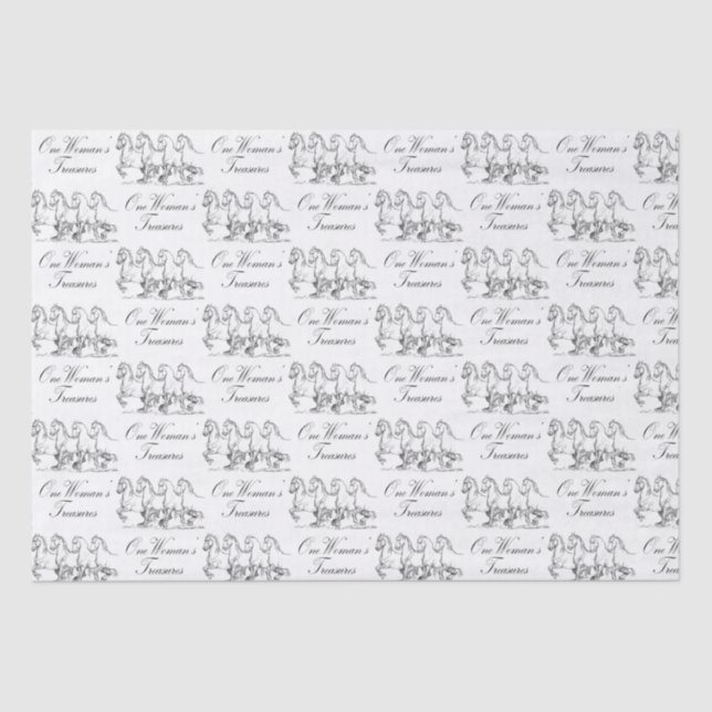 Papier Mousseline Un treariste féminin Cheval papier de tissus (Recto)