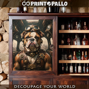 Papier Mousseline Un voilier anglais de bulldog steampunk Tissue Pap