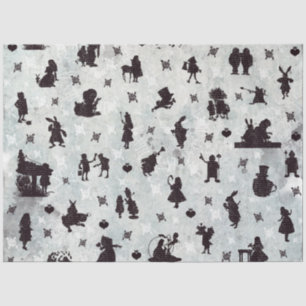 Papier Mousseline Une Alice Bleue au pays des merveilles Conception 