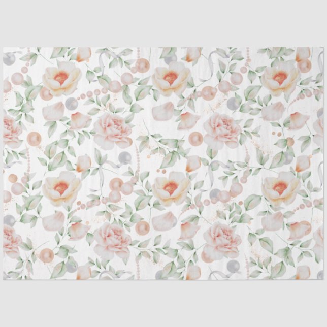 Papier Mousseline Une autre série de fleurs et d'oiseaux 17 (Recto)