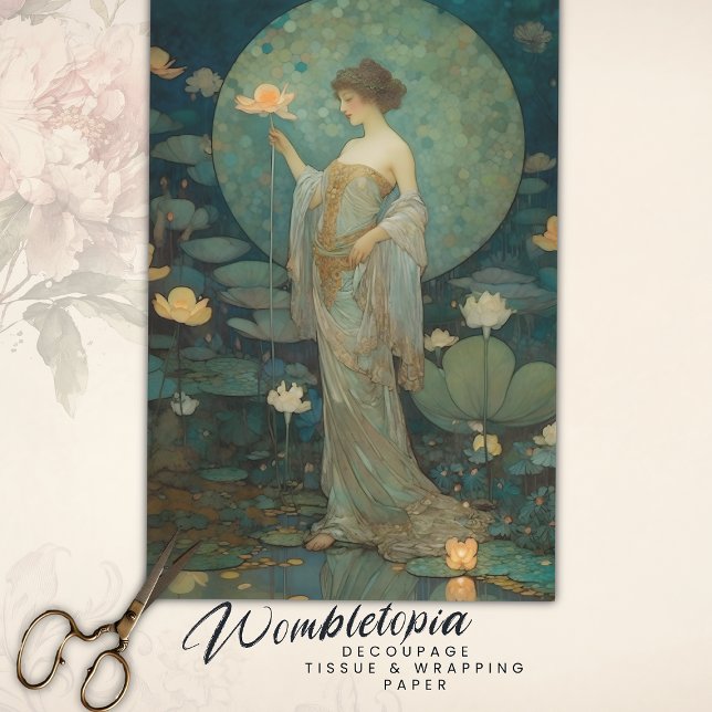 Papier Mousseline Une dame enchantée dans une page de découpage magi (Créateur téléchargé)