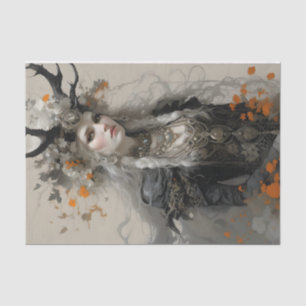 Papier Mousseline Une déesse païenne avec découpage d'Antlers