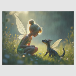 Papier Mousseline Une Fairy Trains son dragon