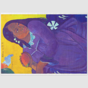 Papier Mousseline Une femme avec un manchot, Gauguin