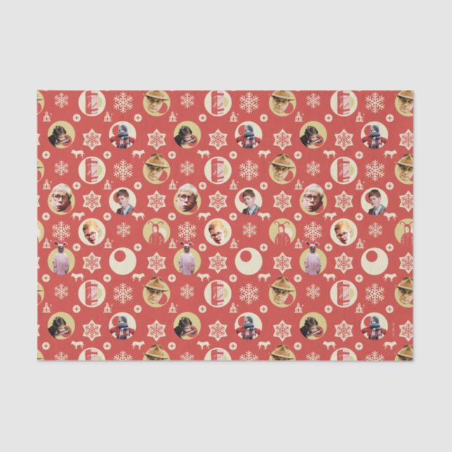 Papier Mousseline Une histoire de Noël Rétro Snowflake Motif (Recto)