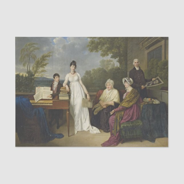 Papier Mousseline Une jeune personne qui hésite à jouer du piano (Recto)