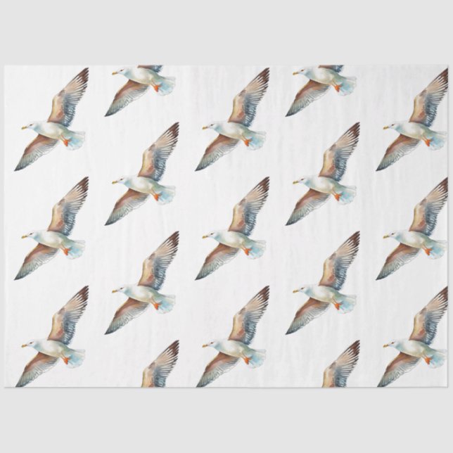 Papier Mousseline Une jolie série Nautique Bleue 4 (Recto)