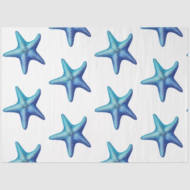 Papier Mousseline Une jolie série Nautique Bleue 6 (Recto)