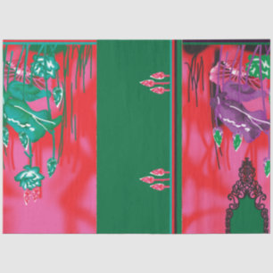 Papier Mousseline une peinture d'une grenouille dans un champ d'herb