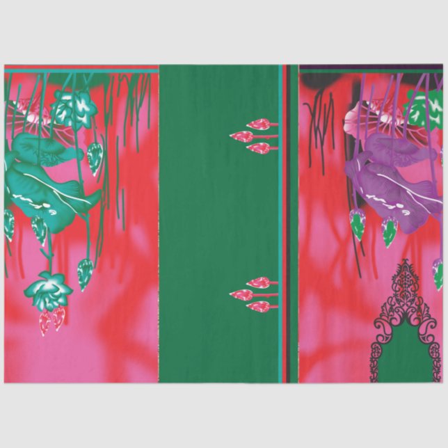 Papier Mousseline une peinture d'une grenouille dans un champ d'herb (Recto)