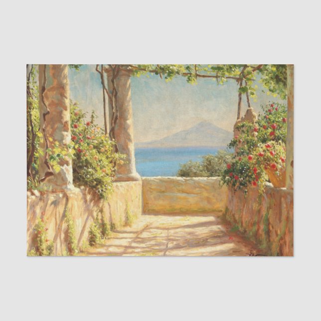 Papier Mousseline Une pergola sur Capri, Emil Wennerwald (Recto)