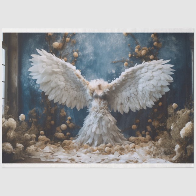 Papier Mousseline Une série Angel Blanc Design 6 (Recto)