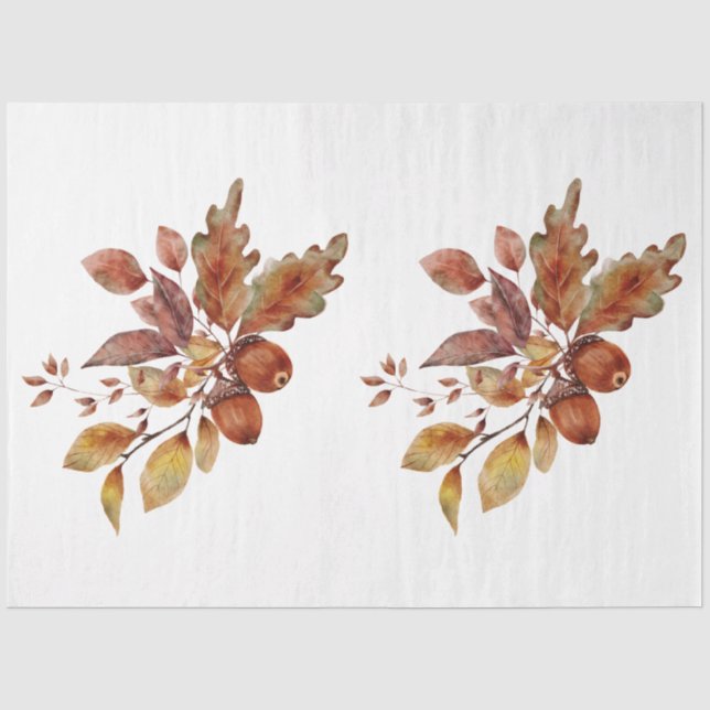 Papier Mousseline Une série animale d'automne et florale 45 (Recto)