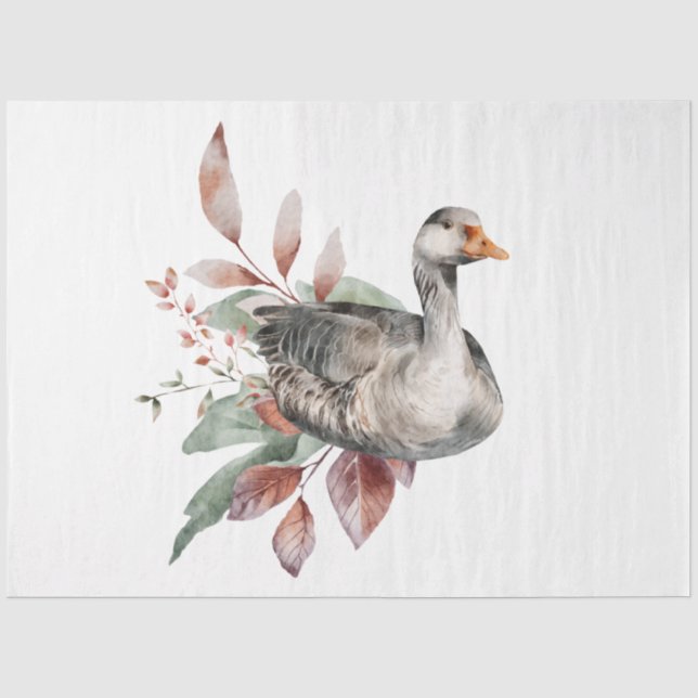 Papier Mousseline Une série animale d'automne et florale 48 (Recto)