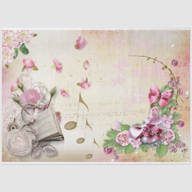 Papier Mousseline Une série chic Shabby Design 33 (Recto)