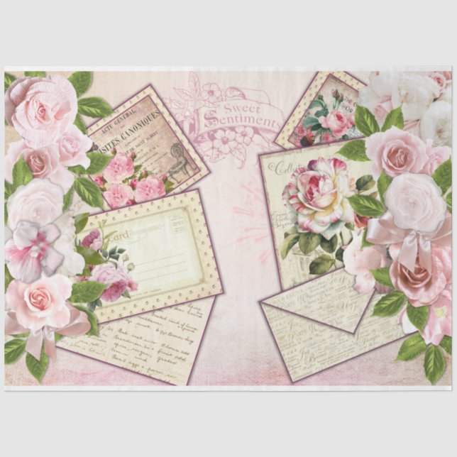Papier Mousseline Une série chic Shabby Design 8 (Recto)