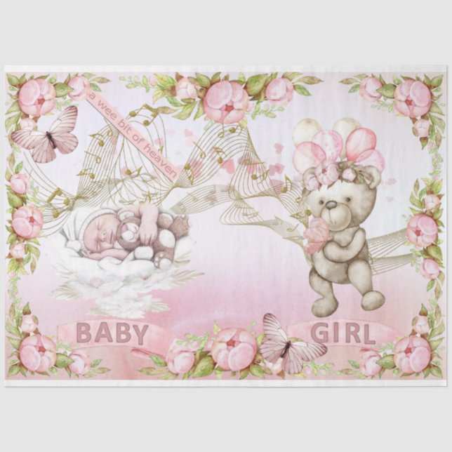 Papier Mousseline Une série de bébés filles Design 1 (Recto)