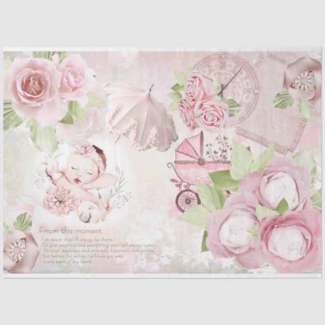 Papier Mousseline Une série de bébés filles Design 3 (Recto)