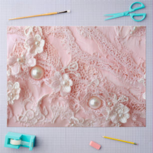 Papier Mousseline Une série de conception Perle Rose et Dentelle #2