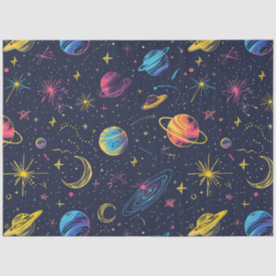 Papier Mousseline Une série de design Cosmos néon 2