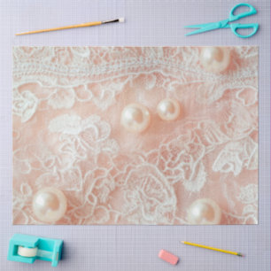 Papier Mousseline Une série de design Perle Rose et Dentelle #4