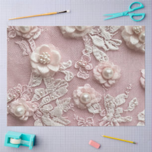 Papier Mousseline Une série de dessins Perle Rose et Dentelle #10