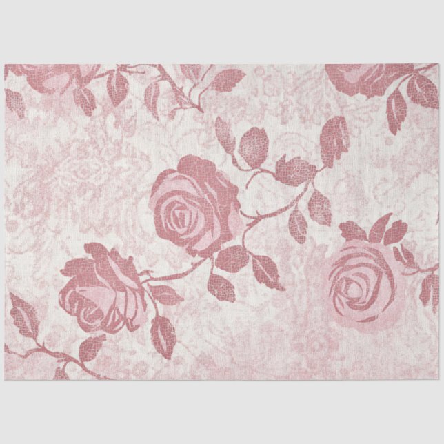 Papier Mousseline Une série de dessins Rose et Dentelle #11 (Recto)