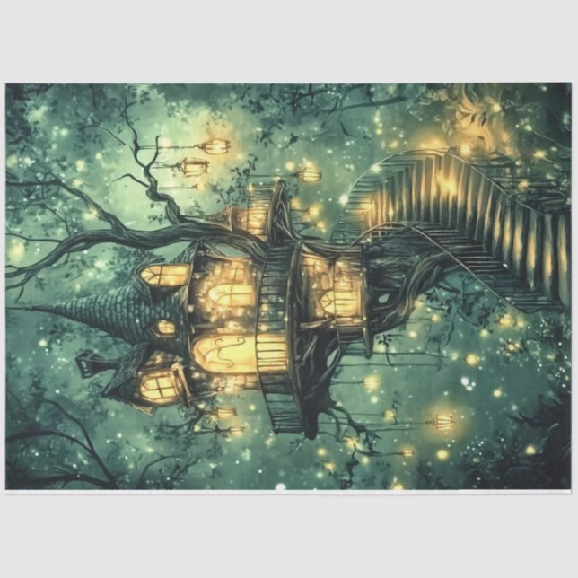 Papier Mousseline Une série de fées Emerald Forest Design #8 (Recto)