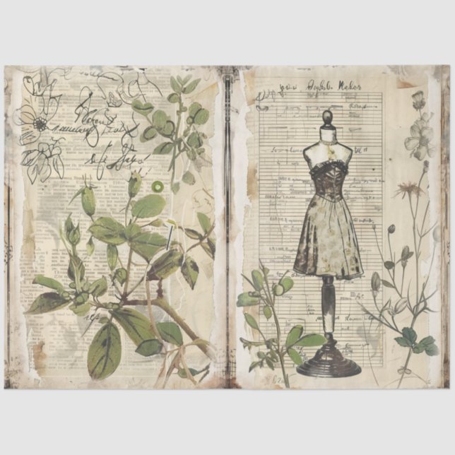 Papier Mousseline Une série de journaux de couture en junk Design #1 (Recto)