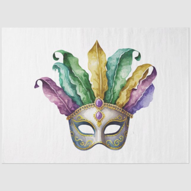 Papier Mousseline Une série de masques Mardi Gras Design 21 (Recto)