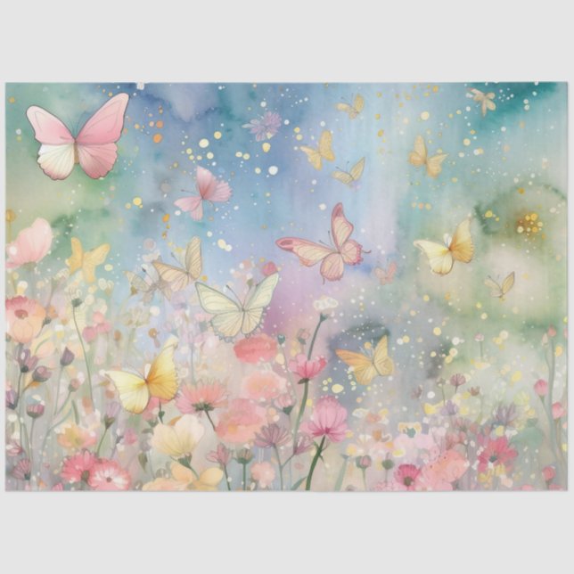 Papier Mousseline Une série de papillons Whimsical 6 (Recto)