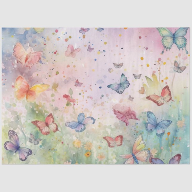 Papier Mousseline Une série de papillons Whimsical 7 (Recto)