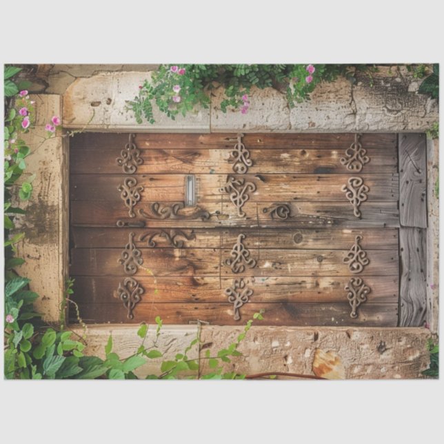 Papier Mousseline Une série de portes italienne rustique #1 (Recto)