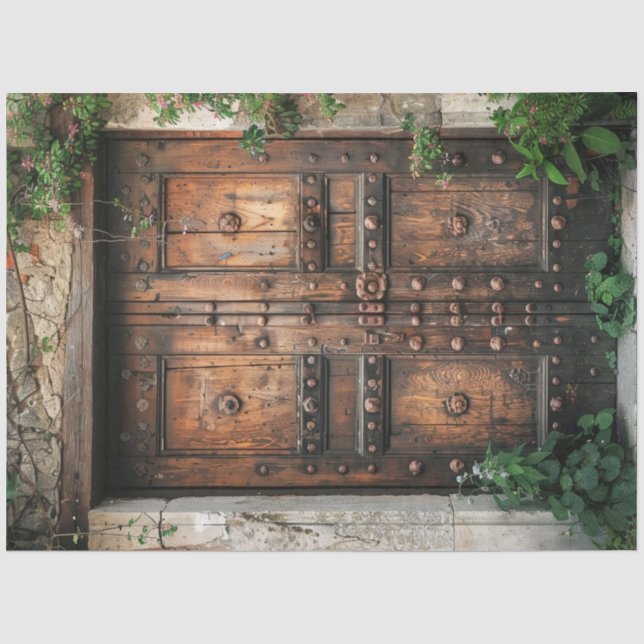 Papier Mousseline Une série de portes italienne rustique #2 (Recto)